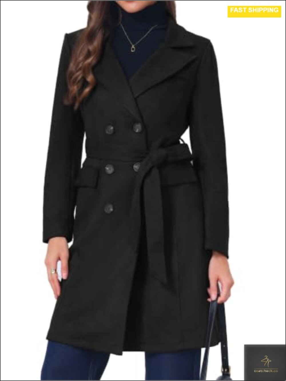Faux Suede Trench Coat Notched Lapel Double Breasted Long Overcoat